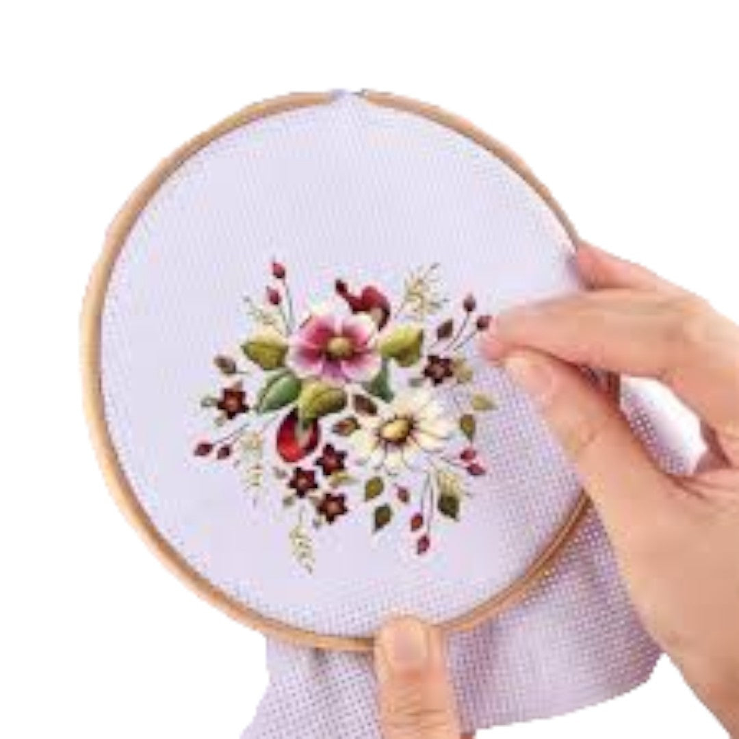 pink Colour Rangoli Cotton Embroidery Threads - Pack of 4 Skeins (1.2g Each) - 100% Mercerised Cotton shade no 8026