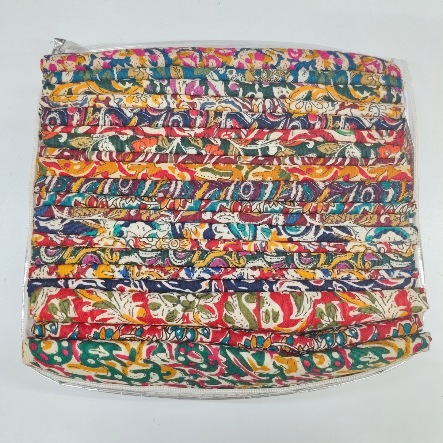 Ajrat Print Cotton Fabric Combo Pack | 20 Assorted Prints | 1 Meter Each Cut | Multi-Color Fabric Bundle