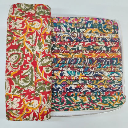 Ajrat Print Cotton Fabric Combo Pack | 20 Assorted Prints | 1 Meter Each Cut | Multi-Color Fabric Bundle