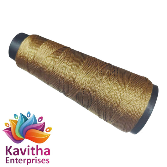 Kamal Kahdi Crochet Cone Threads ,Dark buskit Color, Pack of 1 Cones