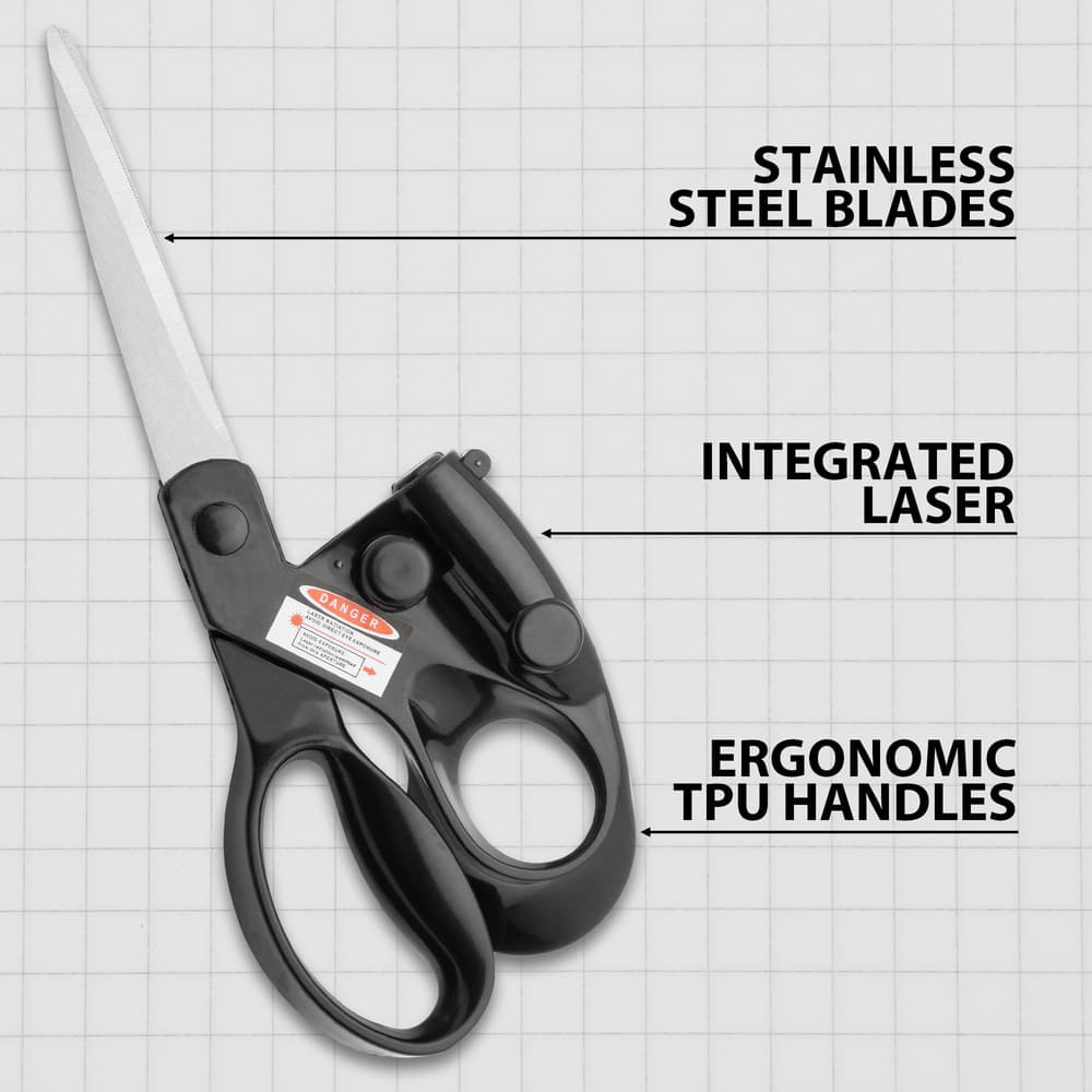Laser Guided Cutting Scissors | Straight Line Laser Scissor for Fabric, Paper & Craft Work
