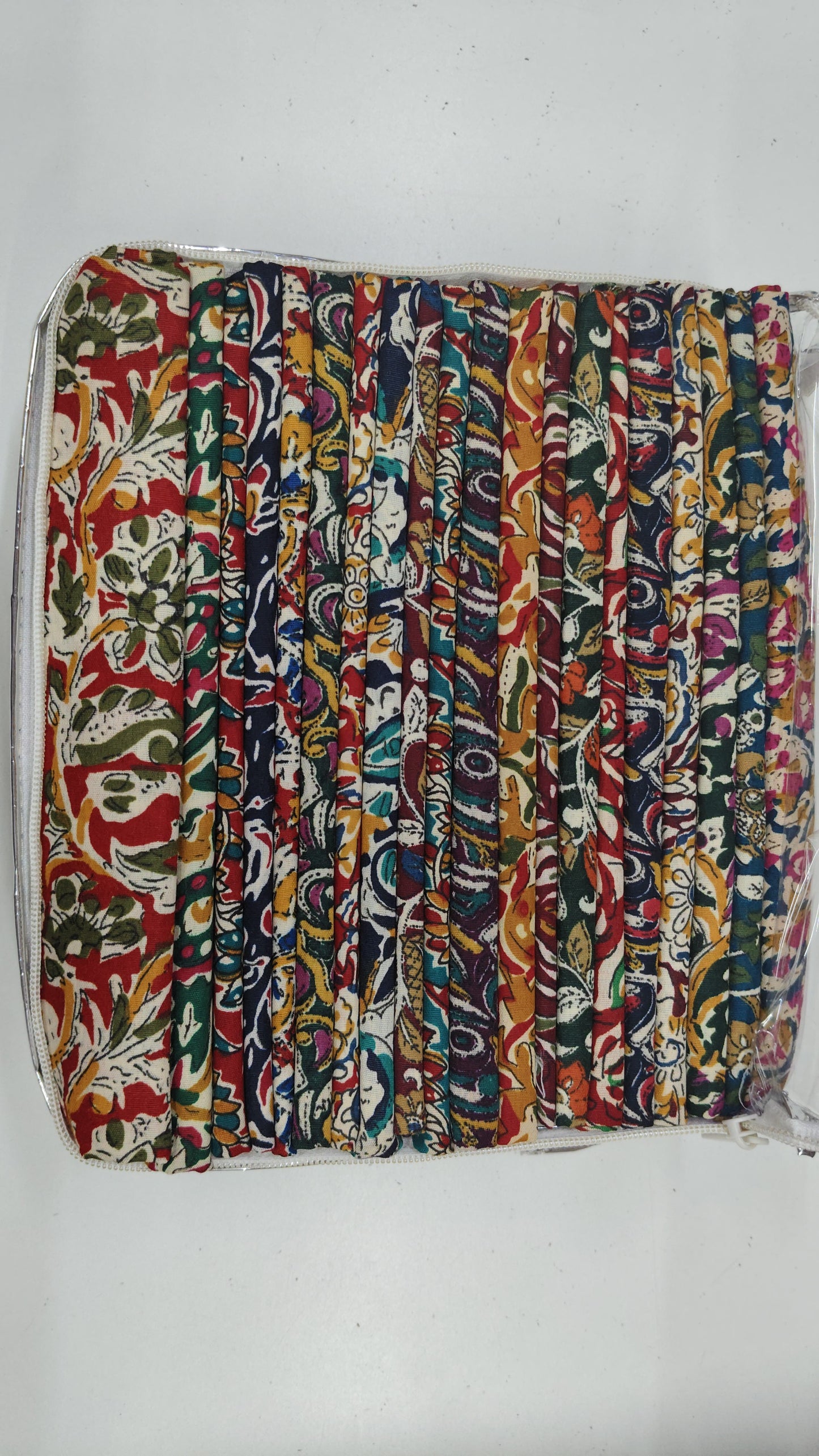 Ajrat Print Cotton Fabric Combo Pack | 20 Assorted Prints | 1 Meter Each Cut | Multi-Color Fabric Bundle