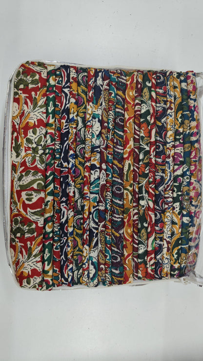 Ajrat Print Cotton Fabric Combo Pack | 20 Assorted Prints | 1 Meter Each Cut | Multi-Color Fabric Bundle