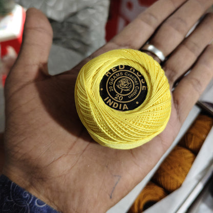 **Red Rose Tatting Crochet Threads - Cream (1 Ball, 20g)**