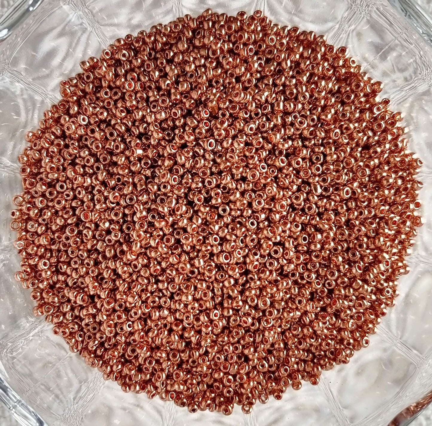 COPPER COLOUR SUGAR BEADS FOR AARI WORK PACK OF 50 GRAM